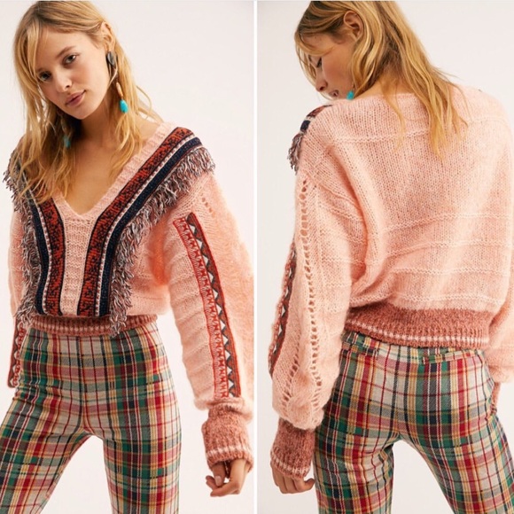 Free People Sweaters - FREE PEOPLE Cropped V Neck Sweater